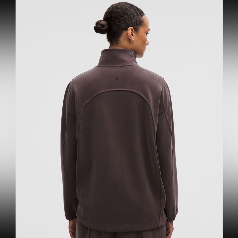 Lululemon Softstreme Half Zip Long Pullover Sequoia Brown Size medium - Picture 3 of 11